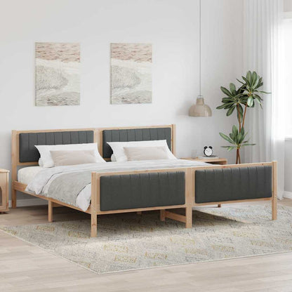 Struttura del Letto marrone e grigio scuro 200 x 200 cm