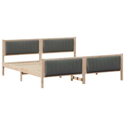Struttura del Letto marrone e grigio scuro 200 x 200 cm
