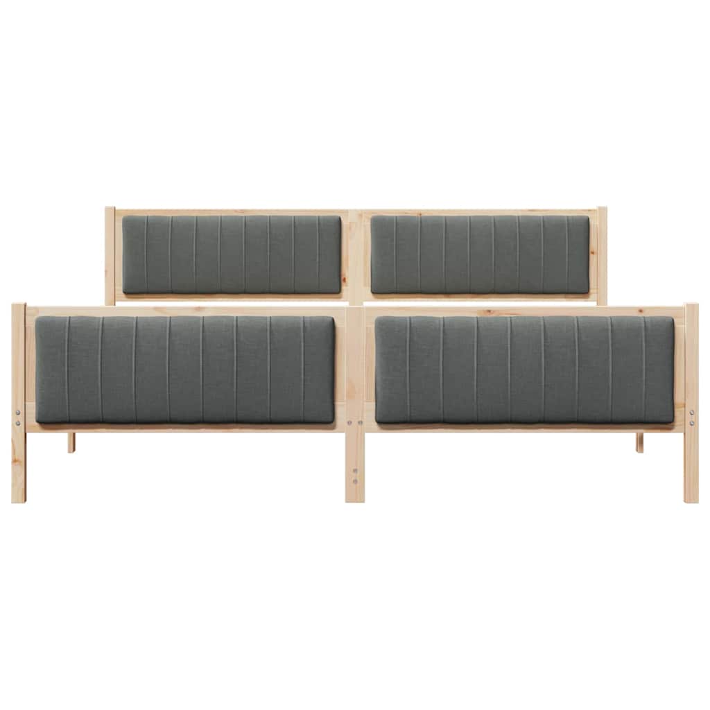 Struttura del Letto marrone e grigio scuro 200 x 200 cm