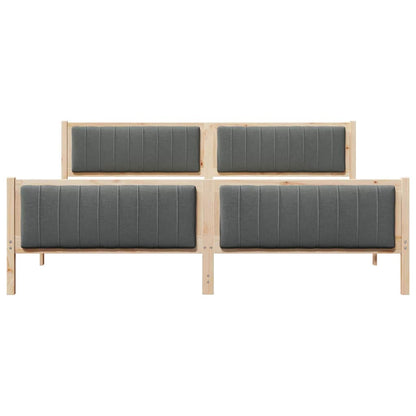 Struttura del Letto marrone e grigio scuro 200 x 200 cm
