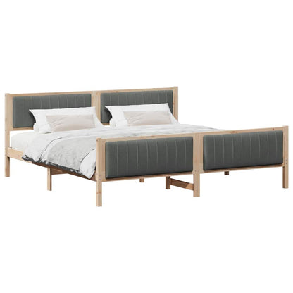 Struttura del Letto marrone e grigio scuro 200 x 200 cm