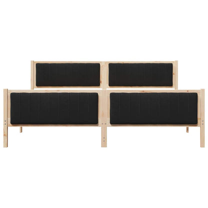 Struttura del Letto con testiera Marrone e nero 200 x 200 cm