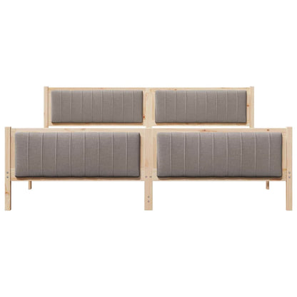Struttura del Letto con testiera Marrone e taupe 200 x 200 cm