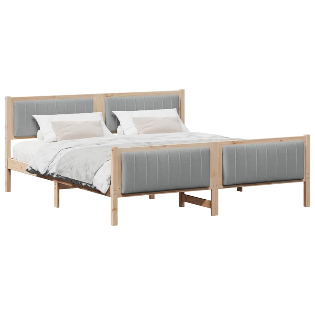 Struttura del Letto Marrone e grigio chiaro 180 x 200 cm