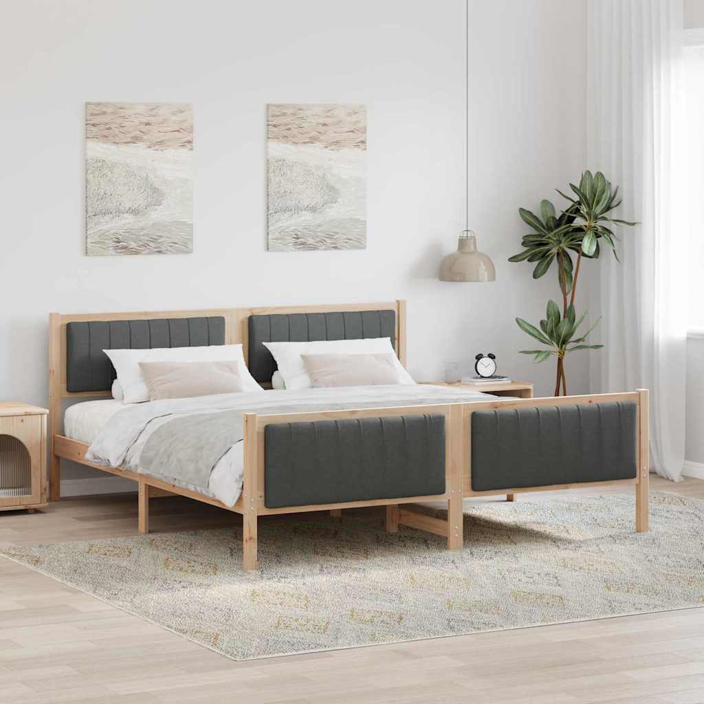 Struttura del Letto marrone e grigio scuro 180 x 200 cm