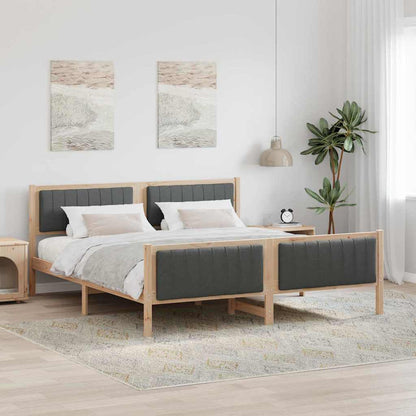 Struttura del Letto marrone e grigio scuro 180 x 200 cm