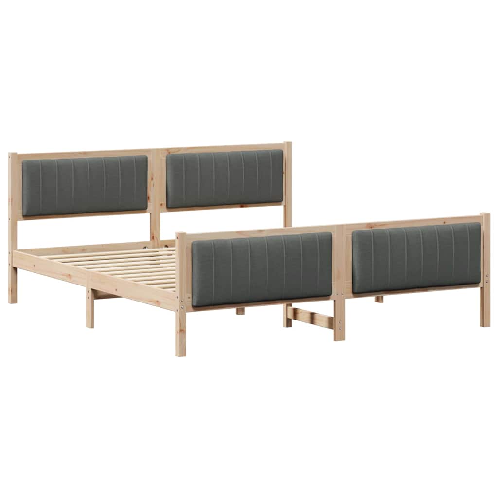 Struttura del Letto marrone e grigio scuro 180 x 200 cm