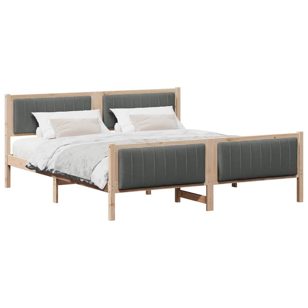 Struttura del Letto marrone e grigio scuro 180 x 200 cm