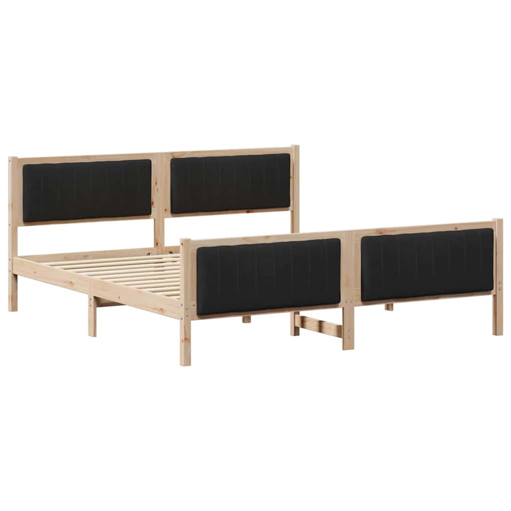 Struttura del Letto con testiera Marrone e nero 180 x 200 cm