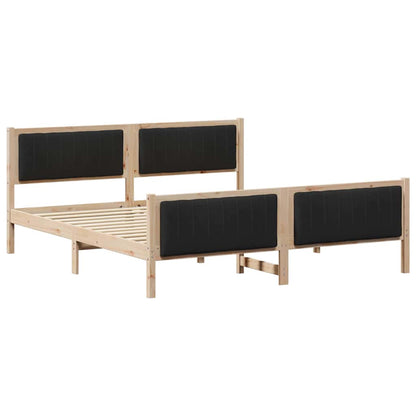 Struttura del Letto con testiera Marrone e nero 180 x 200 cm