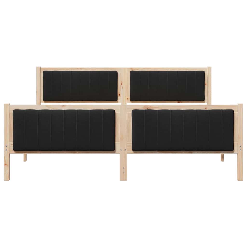 Struttura del Letto con testiera Marrone e nero 180 x 200 cm