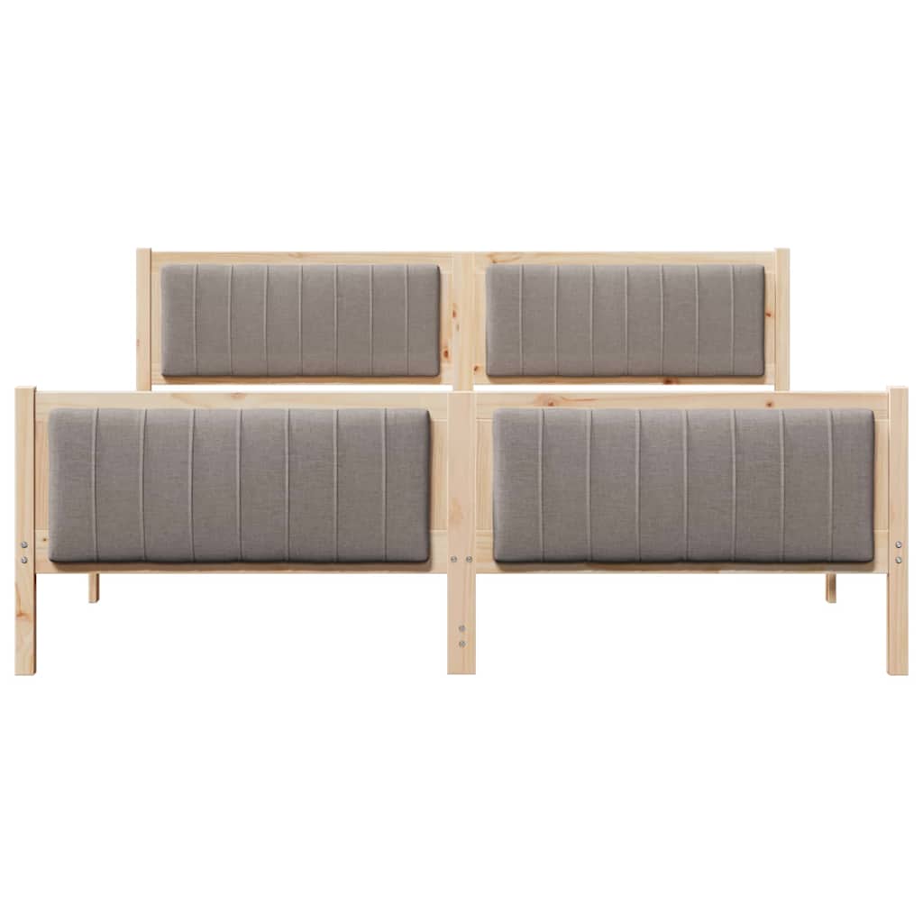 Struttura del Letto con testiera Marrone e taupe 180 x 200 cm