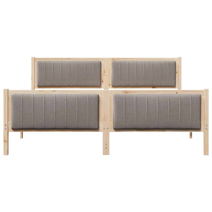 Struttura del Letto con testiera Marrone e taupe 180 x 200 cm