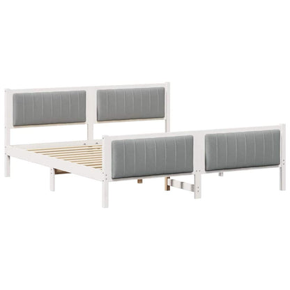 Struttura del Letto Bianco e grigio chiaro 180 x 200 cm