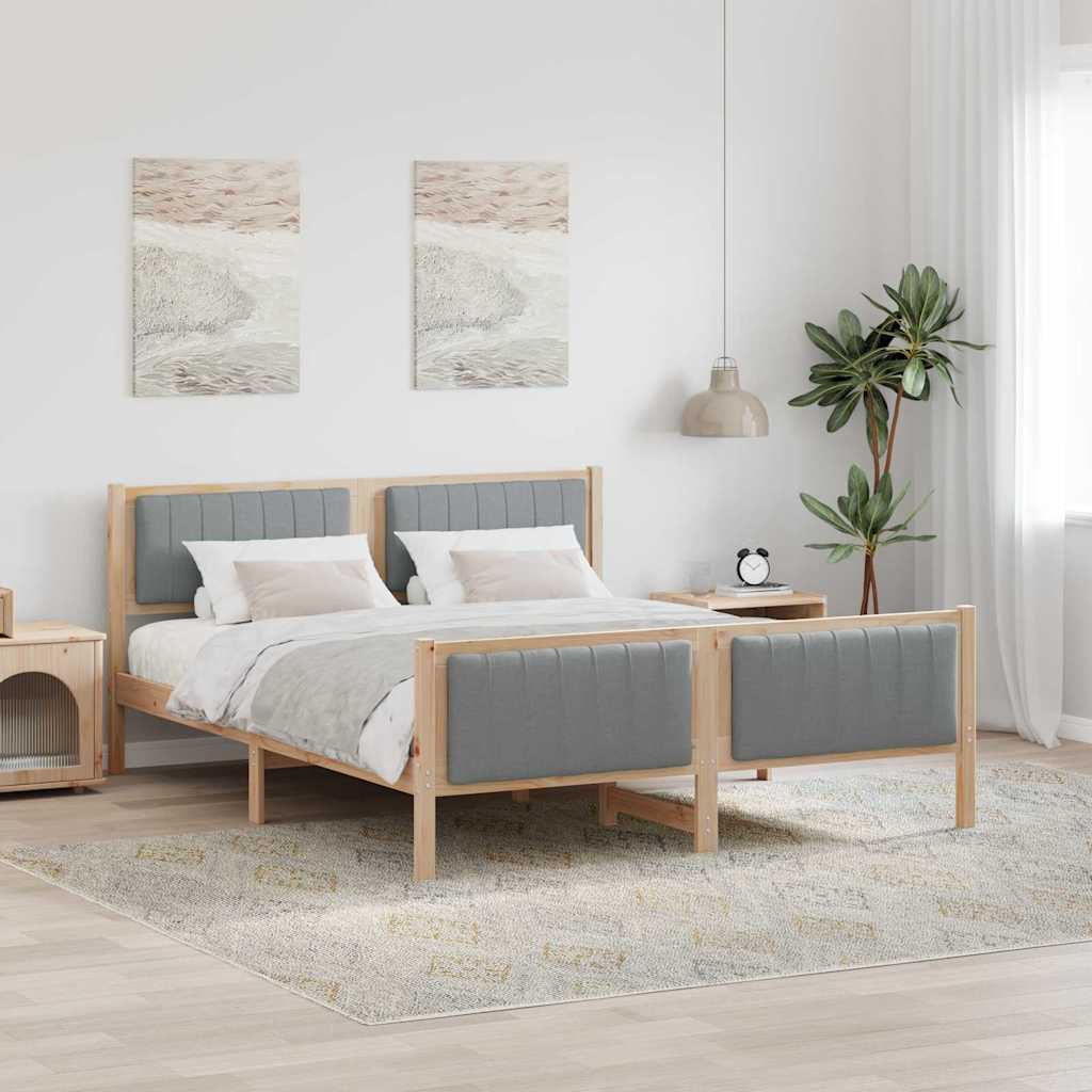 Struttura del Letto Marrone e grigio chiaro 160 x 200 cm