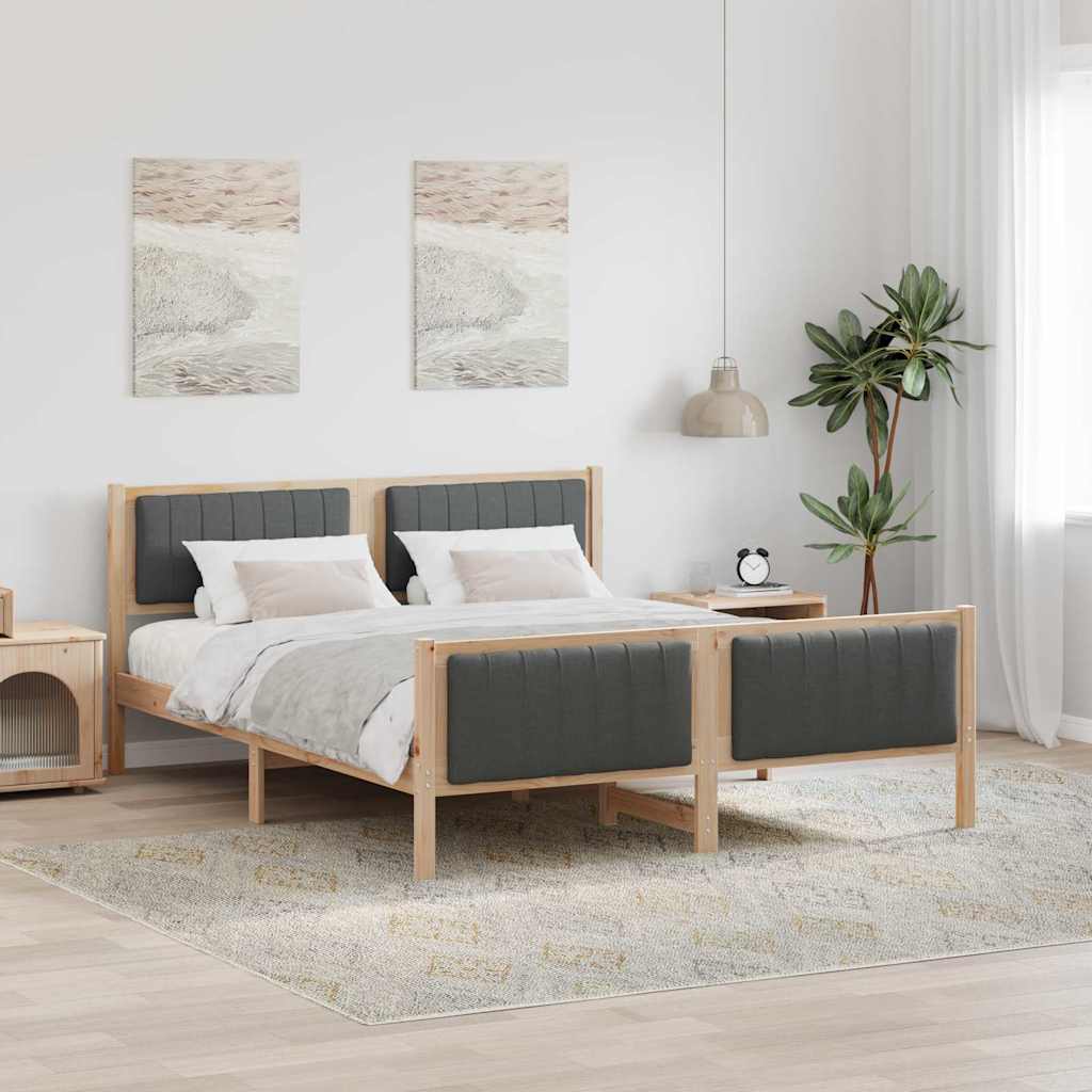 Struttura del Letto marrone e grigio scuro 160 x 200 cm