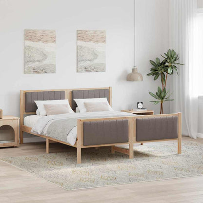 Struttura del Letto con testiera Marrone e taupe 150 x 200 cm