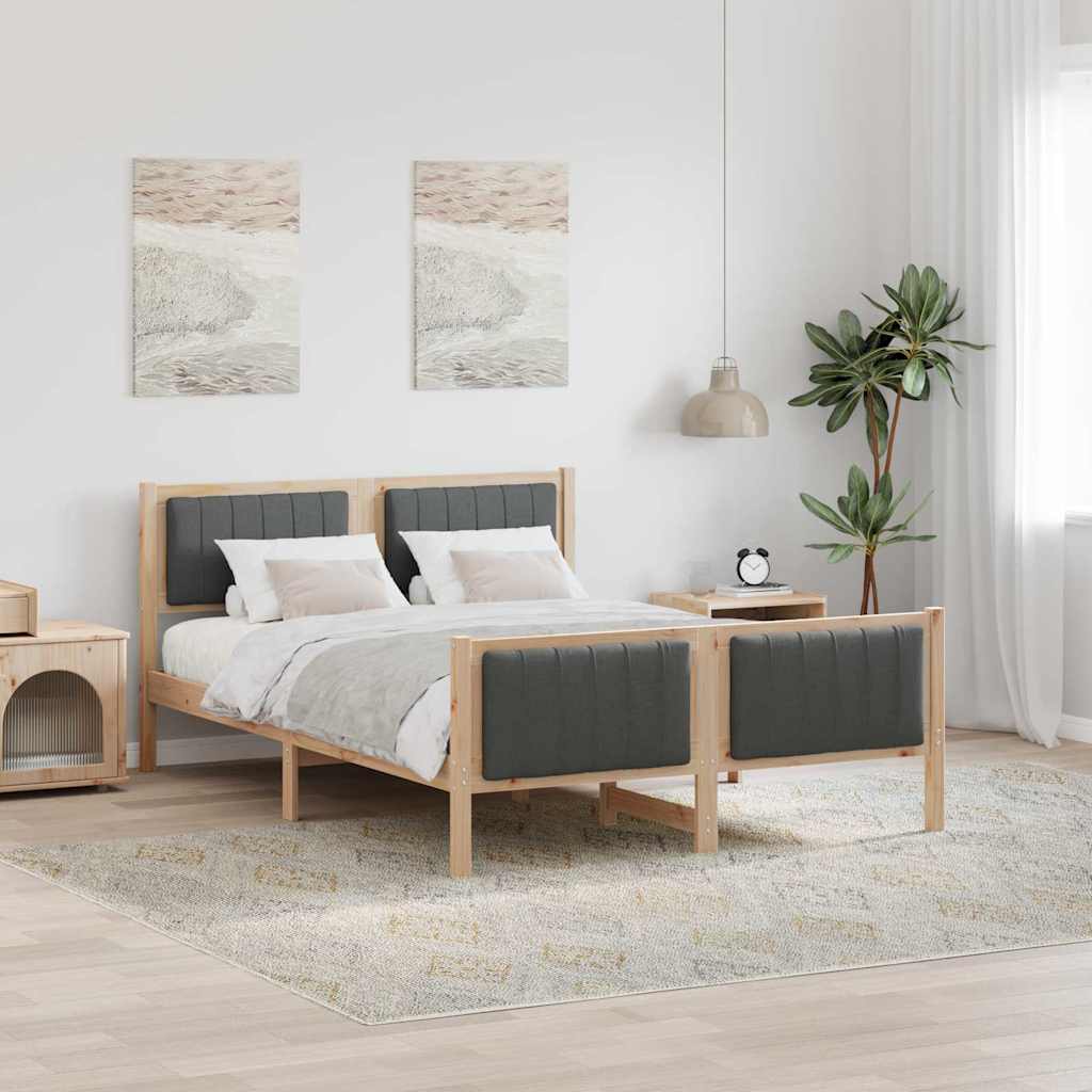 Struttura del Letto marrone e grigio scuro 140 x 200 cm