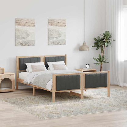 Struttura del Letto marrone e grigio scuro 140 x 190 cm