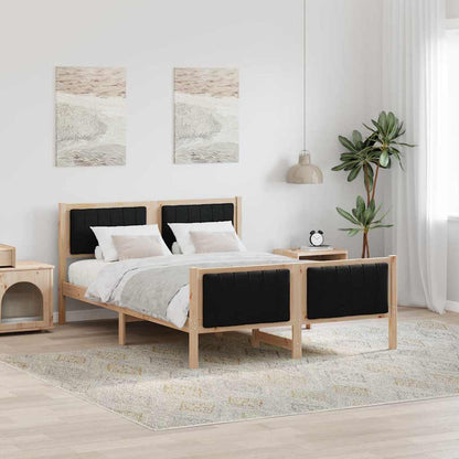 Struttura del Letto con testiera Marrone e nero 140 x 190 cm