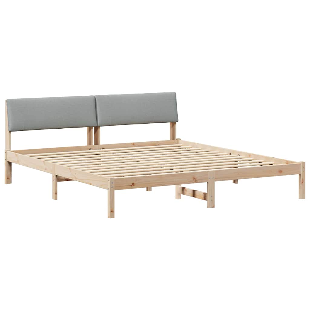Struttura del Letto Marrone e grigio chiaro 200 x 200 cm