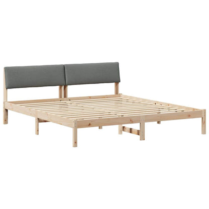 Struttura del Letto marrone e grigio scuro 200 x 200 cm