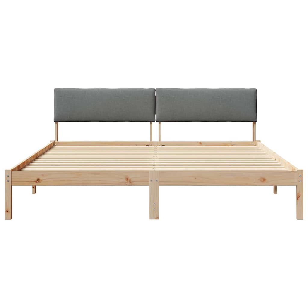 Struttura del Letto marrone e grigio scuro 200 x 200 cm