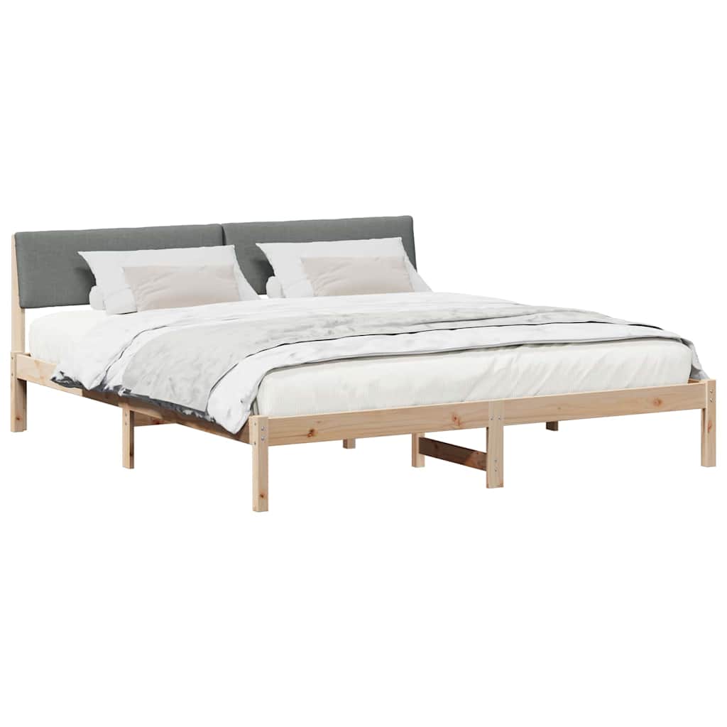 Struttura del Letto marrone e grigio scuro 200 x 200 cm