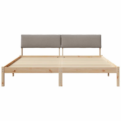 Struttura del Letto con testiera Marrone e taupe 180 x 200 cm