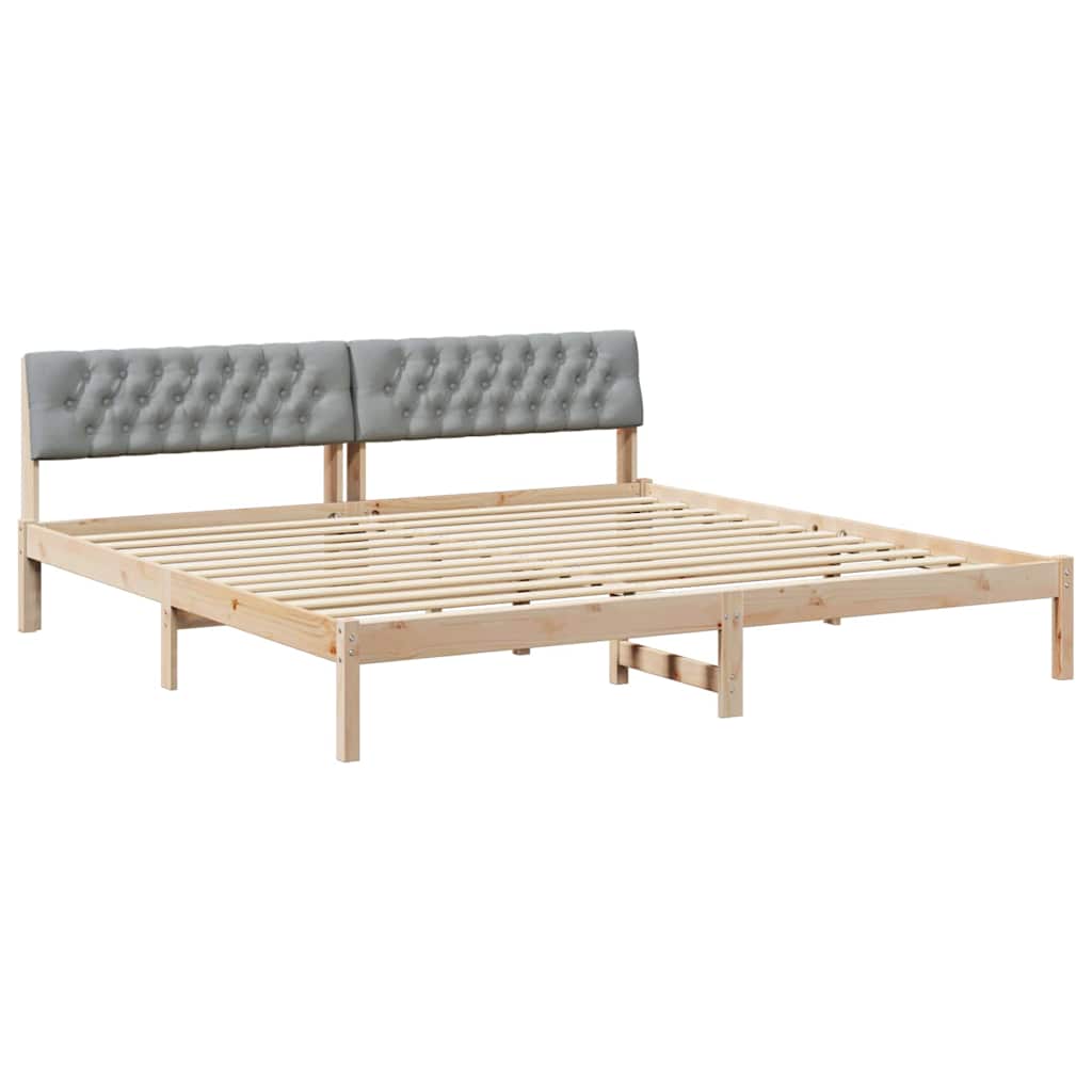 Struttura del Letto Marrone e grigio chiaro 200 x 200 cm