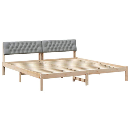 Struttura del Letto Marrone e grigio chiaro 200 x 200 cm