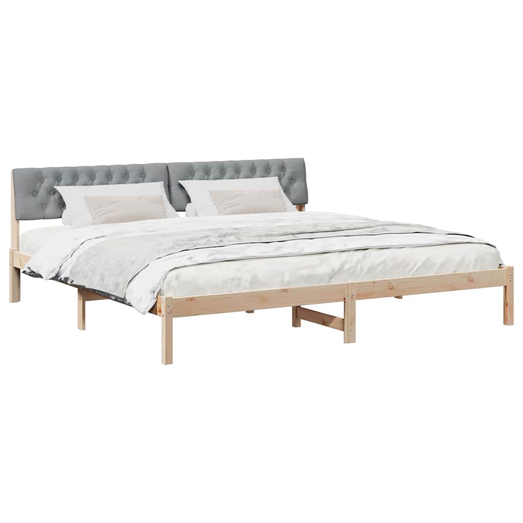 Struttura del Letto Marrone e grigio chiaro 200 x 200 cm