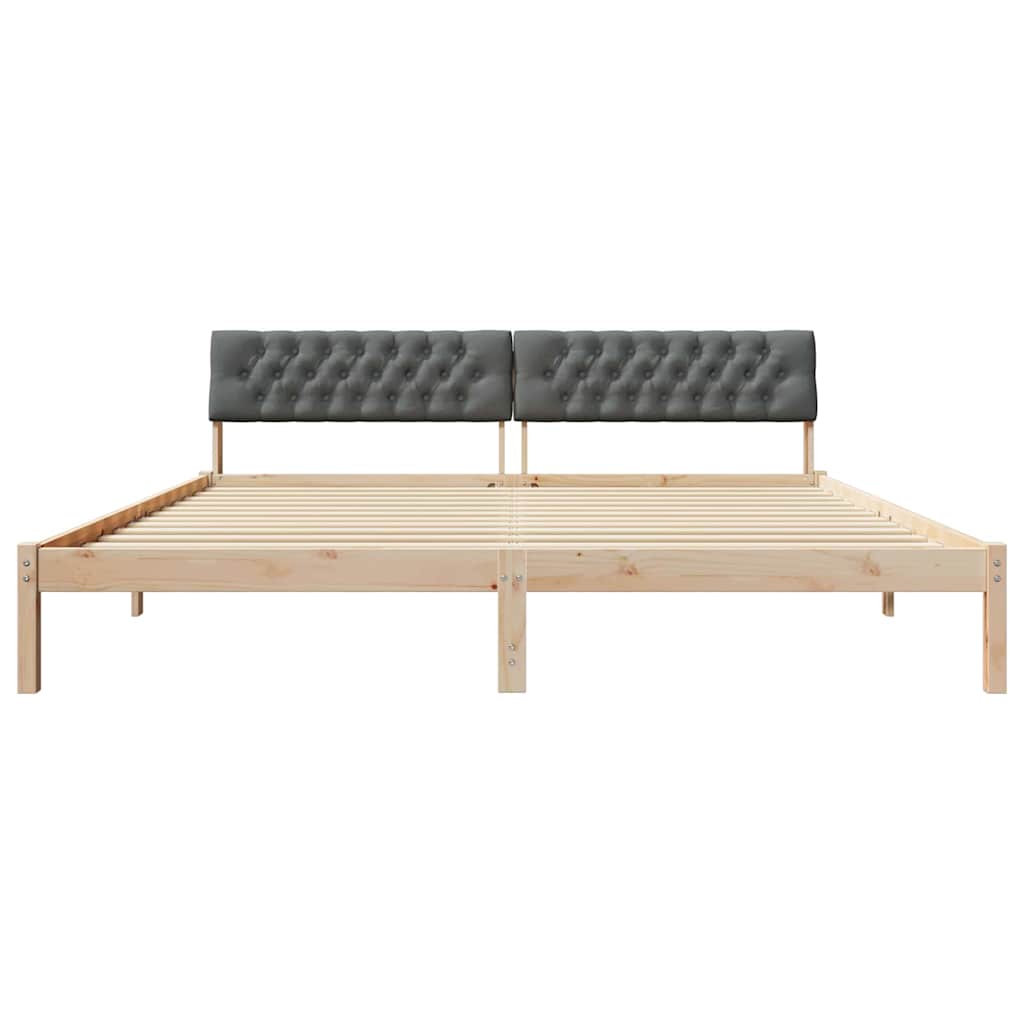 Struttura del Letto marrone e grigio scuro 200 x 200 cm
