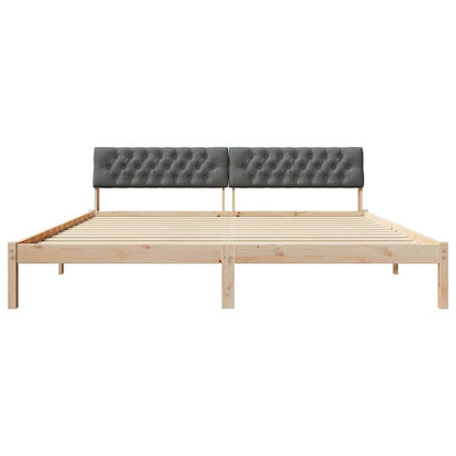 Struttura del Letto marrone e grigio scuro 200 x 200 cm