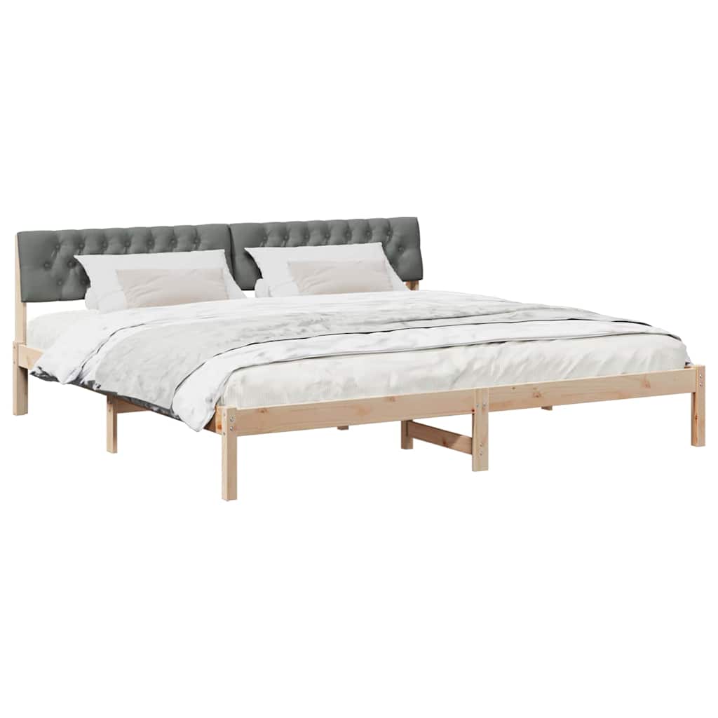 Struttura del Letto marrone e grigio scuro 200 x 200 cm