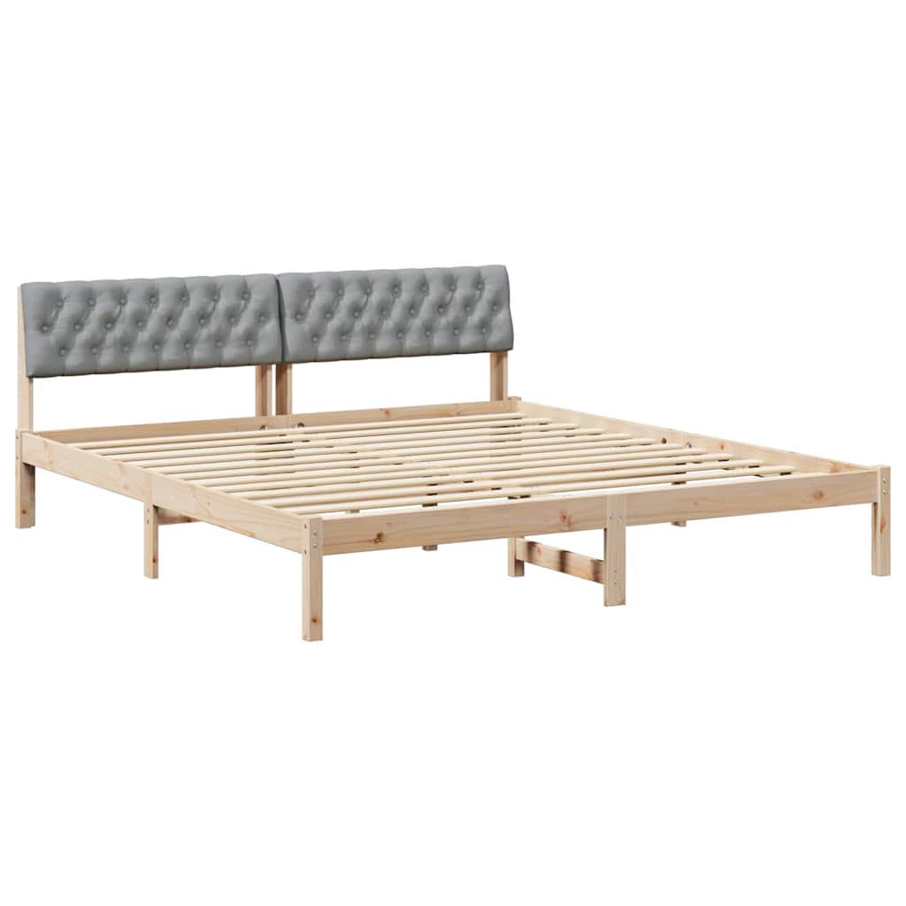 Struttura del Letto Marrone e grigio chiaro 180 x 200 cm