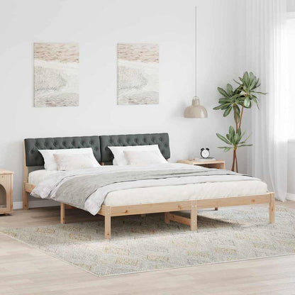 Struttura del Letto marrone e grigio scuro 180 x 200 cm