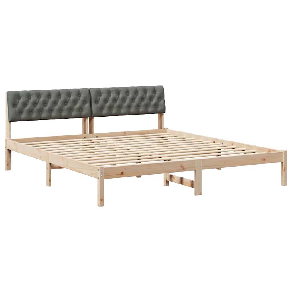 Struttura del Letto marrone e grigio scuro 180 x 200 cm