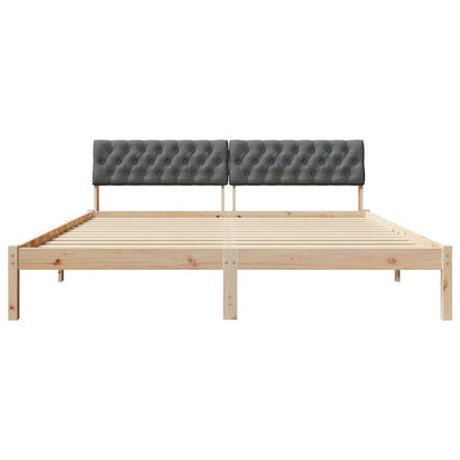 Struttura del Letto marrone e grigio scuro 180 x 200 cm