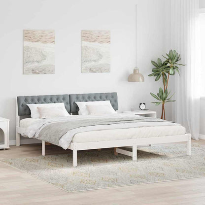 Struttura del Letto Bianco e grigio chiaro 180 x 200 cm