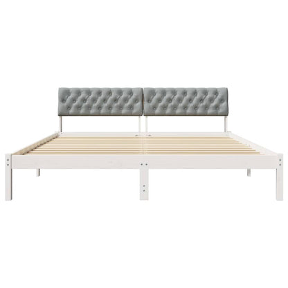 Struttura del Letto Bianco e grigio chiaro 180 x 200 cm