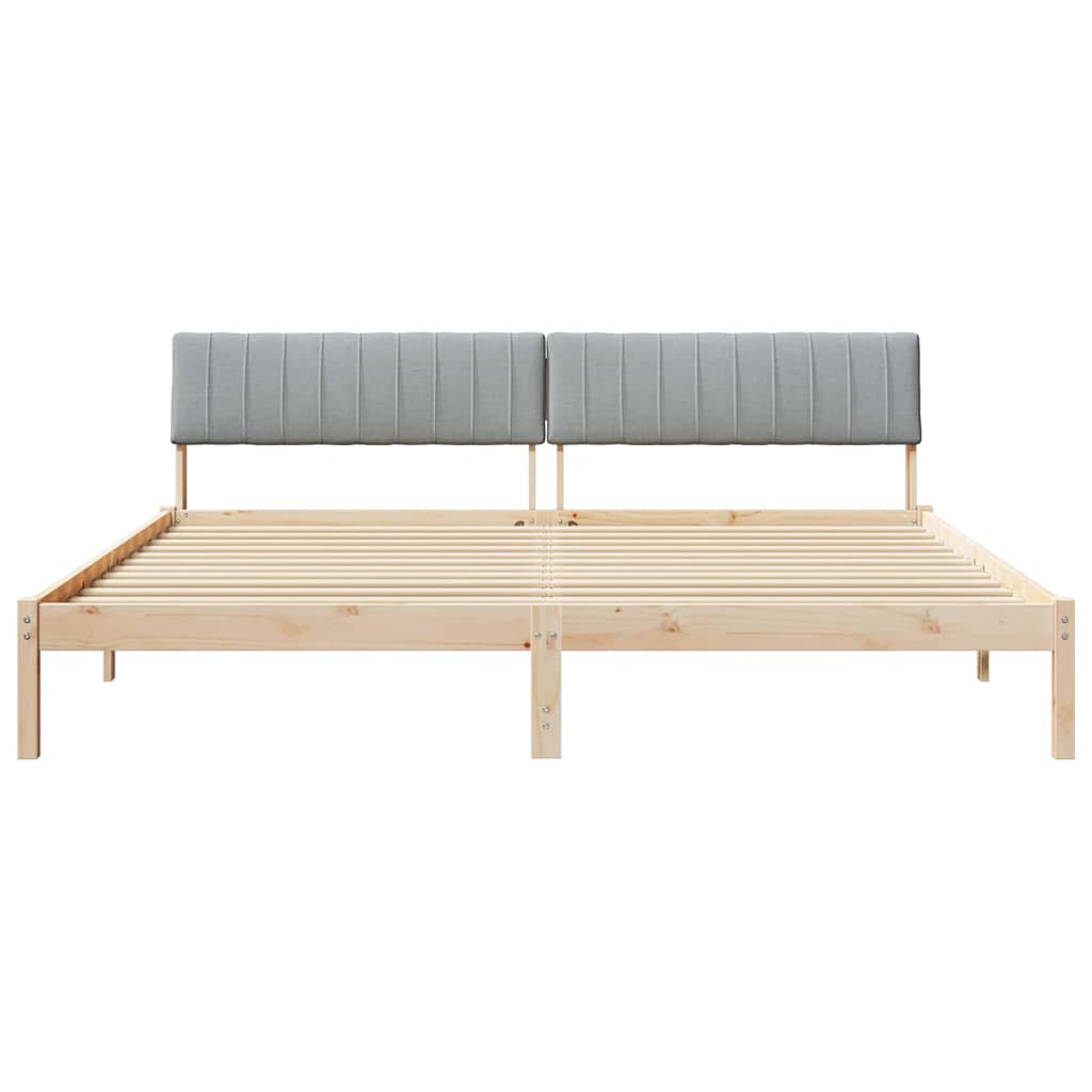 Struttura del Letto Marrone e grigio chiaro 200 x 200 cm