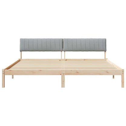 Struttura del Letto Marrone e grigio chiaro 200 x 200 cm
