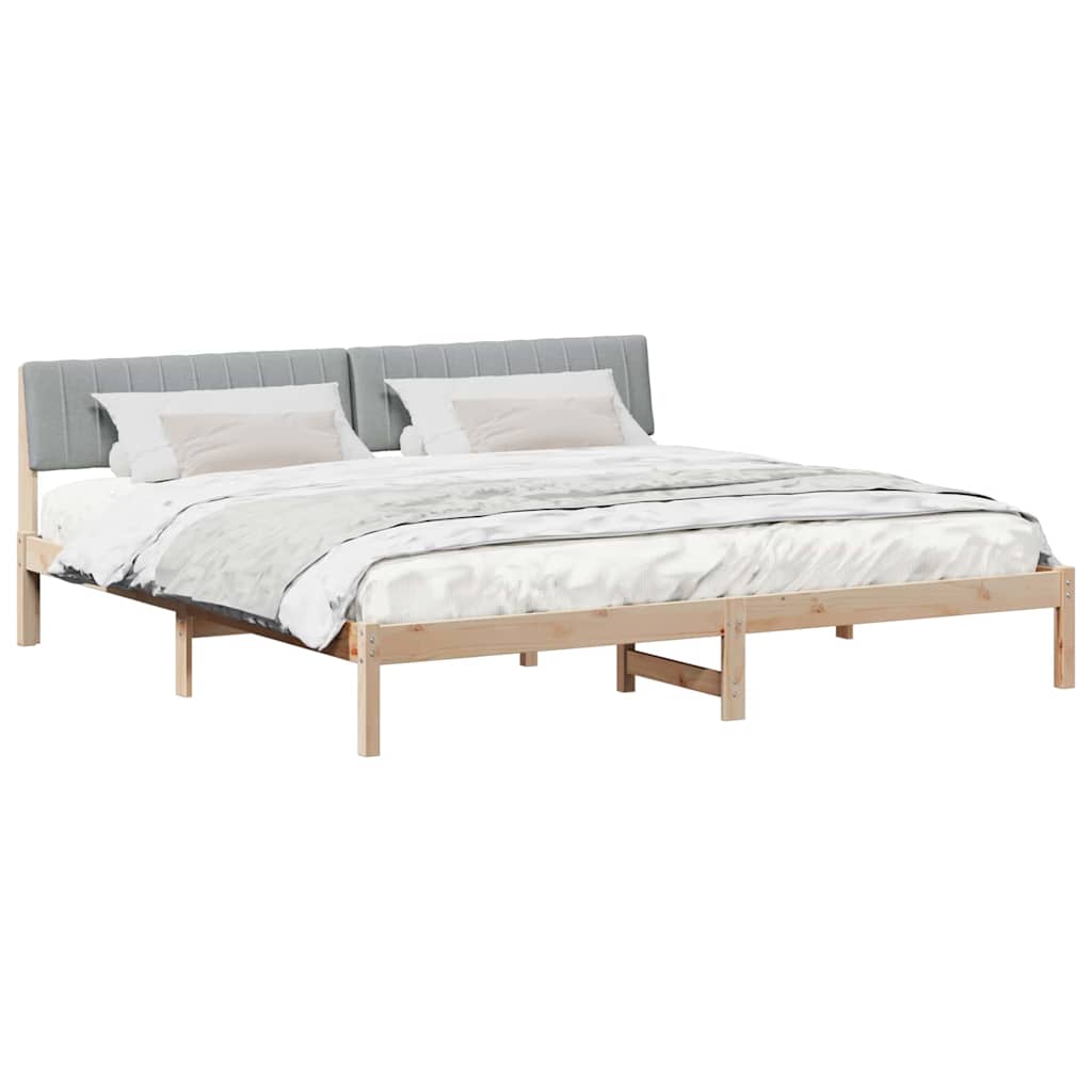 Struttura del Letto Marrone e grigio chiaro 200 x 200 cm