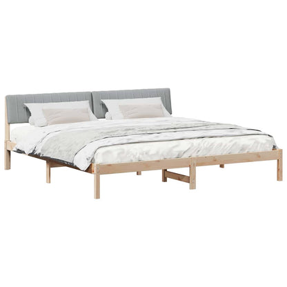 Struttura del Letto Marrone e grigio chiaro 200 x 200 cm