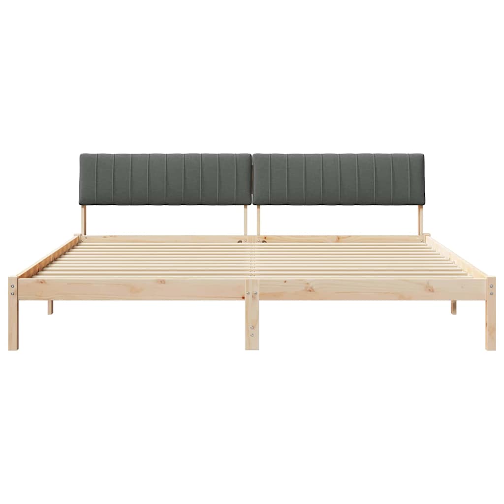 Struttura del Letto marrone e grigio scuro 200 x 200 cm