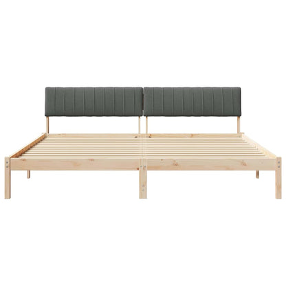 Struttura del Letto marrone e grigio scuro 200 x 200 cm