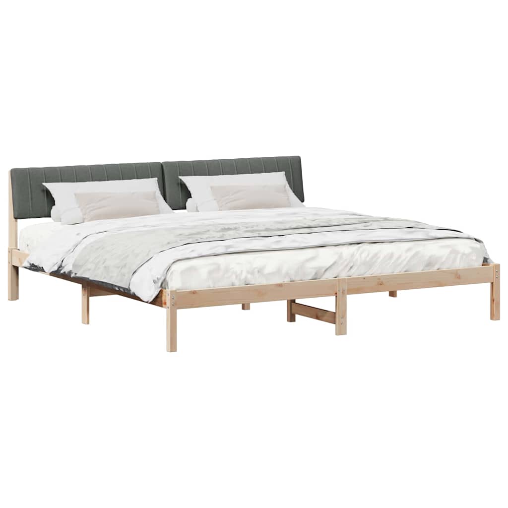 Struttura del Letto marrone e grigio scuro 200 x 200 cm