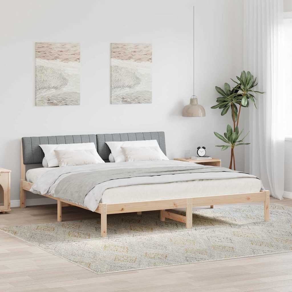 Struttura del Letto Marrone e grigio chiaro 180 x 200 cm
