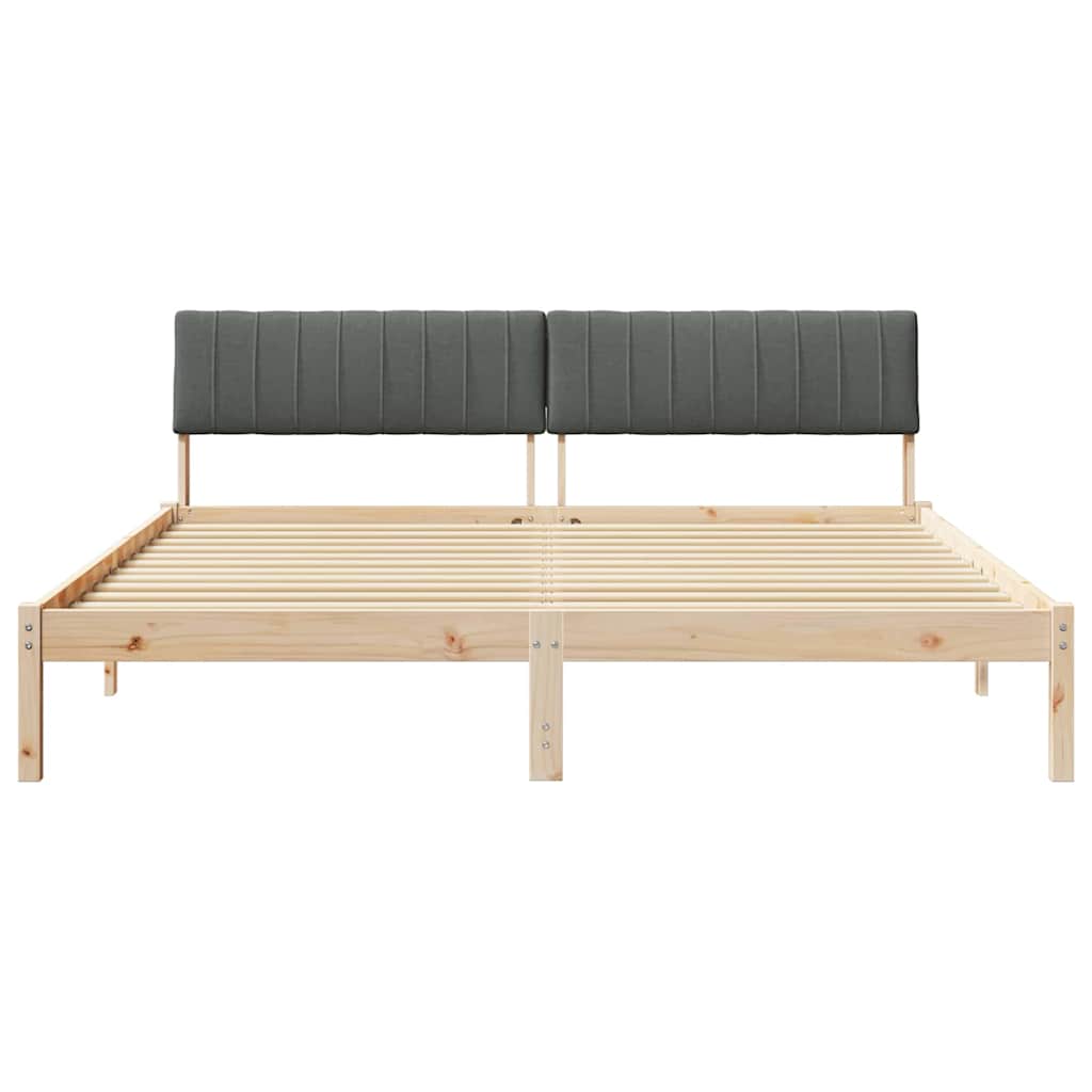Struttura del Letto marrone e grigio scuro 180 x 200 cm